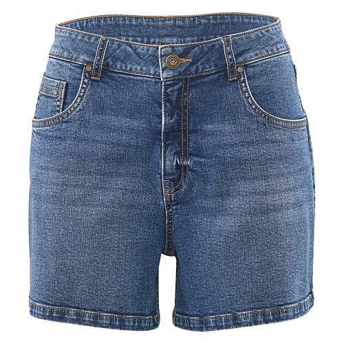 Ladies Cuffed Denim Short - Blue, L Product Image Front shot 01