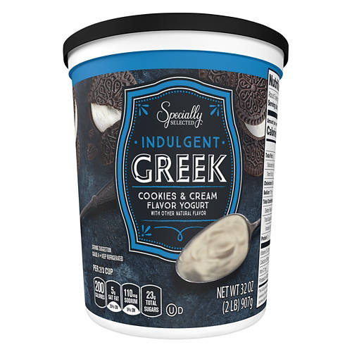 Cookies  & Cream Indulgent Greek Yogurt, 32 oz Product Image Front shot 01