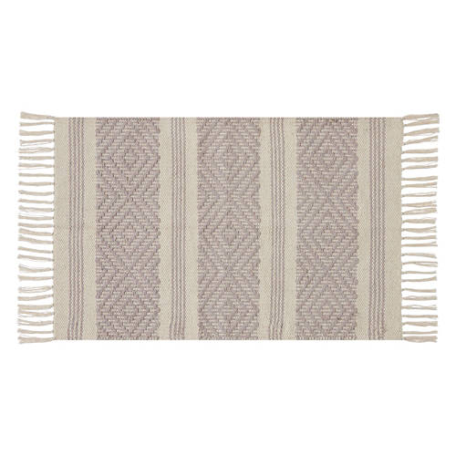 24" x 36" Reversible Woven Accent Rug - Matthew Fringe Beige