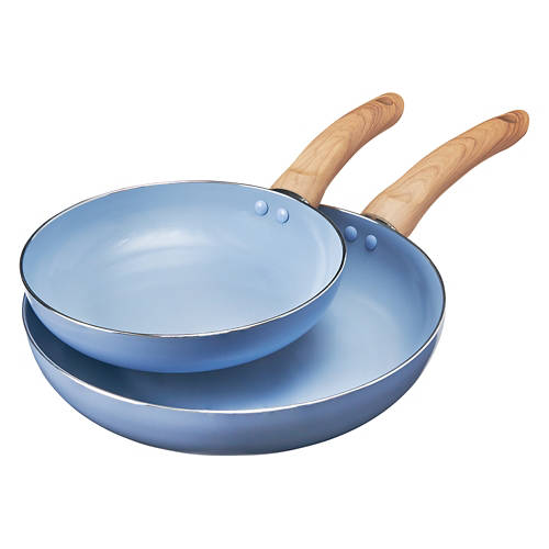 8"/10" Nonstick Fry Pan Set, Blue