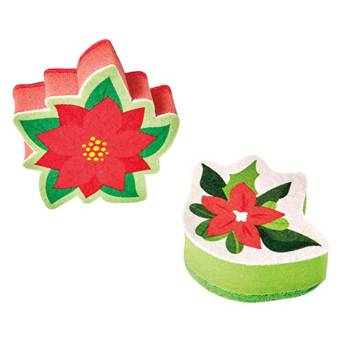 Holiday Novelty Sponges - Flowers