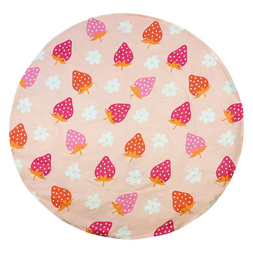 35.5" Round Shaped Pet Cooling Mat - Strawberries Product Image Front shot 01