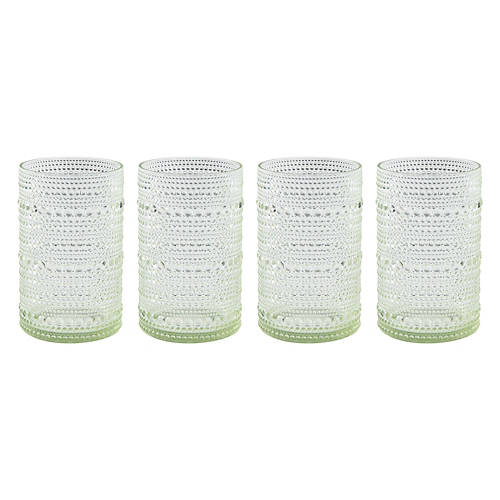4 Pack Outdoor Acrylic Glasses, Green
