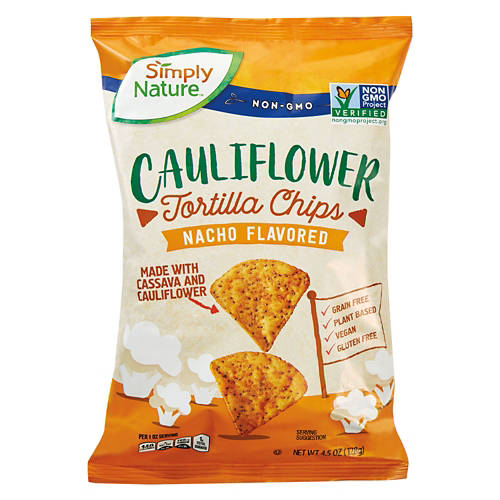 Gluten Free Nacho Cauliflower Tortilla Chips, 4.5 oz