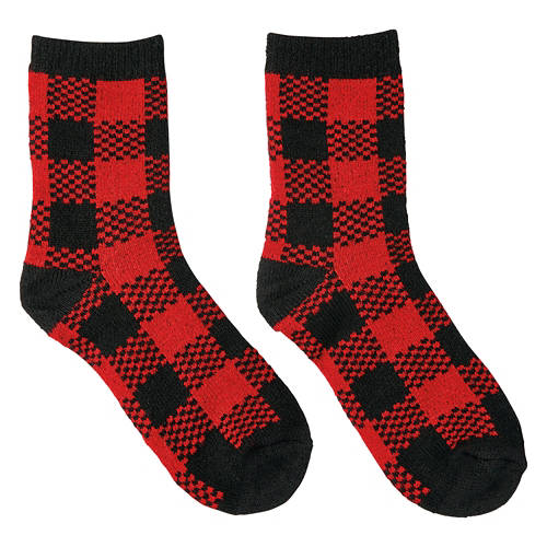 Ladies Cabin Socks - Checks, 4-10