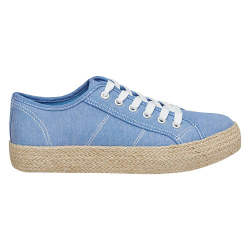 Ladies Espadrille Sneaker- Chambray, 8