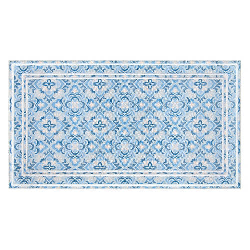 20" x  36" Wyndham Doormat - Blue Medallion Product Image Front shot 01