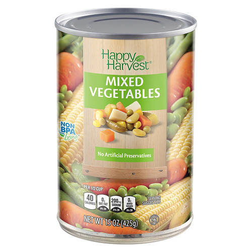 Mixed Vegetables, 15 oz Can Product Image Front shot 01