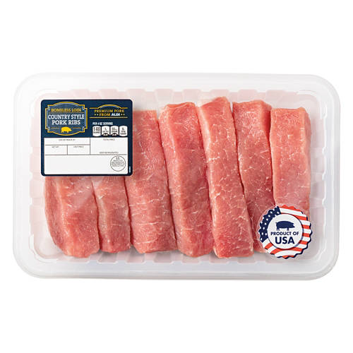 Premium Pork Boneless Country Style Ribs Product Image Front shot 01