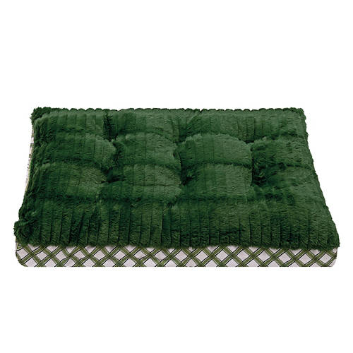 25" x 16" Winter Orthopedic Pet Bed - Green Windowpane