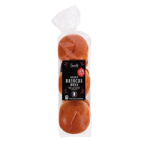 Giant Brioche Buns, 6 count Product Image Front shot 01