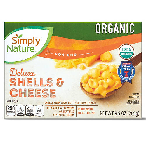 Organic Deluxe Shells and Cheese, 9.5 oz