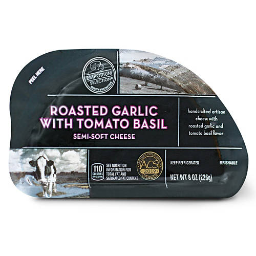 Roasted  Garlic & Tomato Basil Hand Crafted Cheese, 8 oz