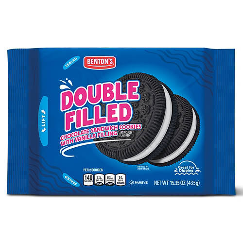 Double Filled Chocolate Sandwich Creme Cookies, 15.35 oz