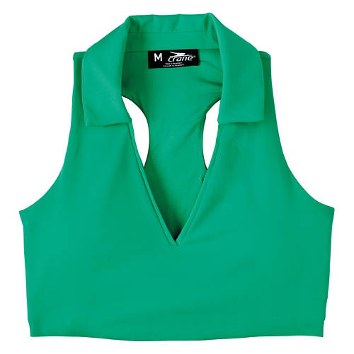 Ladies Premium Longline Sports Bra - Green, L Product Image Front shot 01