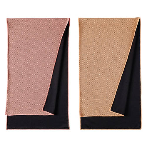 40” x 12” - 2 Pack Cooling Towel, Orange/Pink