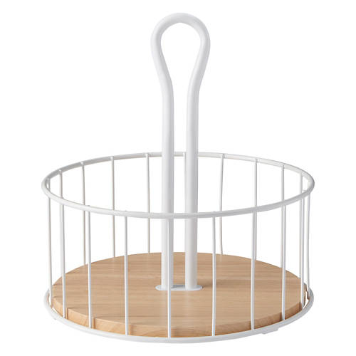 Rotating Condiment Caddy, White Product Image Front shot 01
