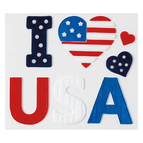 Americana Gel Clings, I Heart USA