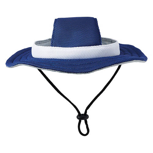 Pet Hat - Blue & White, S/M