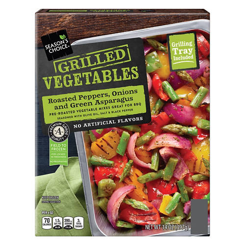 Asparagus, Peppers, & Onions Grilling Tray, 14 oz Product Image Front shot 01