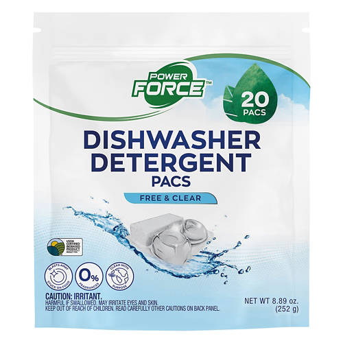 Ultra Bio Based Dishwasher Detergent Pacs, 20 count Product Image Front shot 01