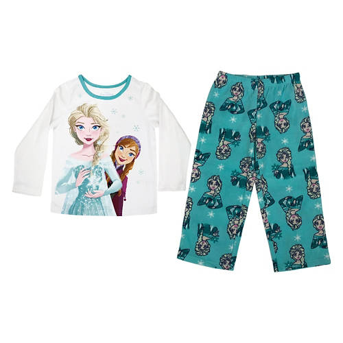 Kids Frozen Character 2 Piece Fleece Pajama Set, M