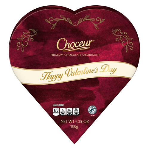 Valentine's Heart Box Assorted Chocolates, 6.35 oz