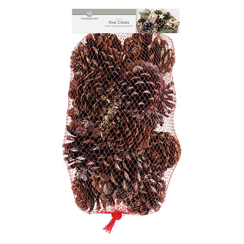 Holiday Pine Cones Glittered, 10 oz