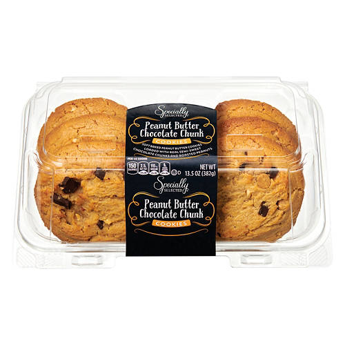 Peanut Butter Chocolate Chunk Cookies, 13.5 oz Product Image Front shot 01