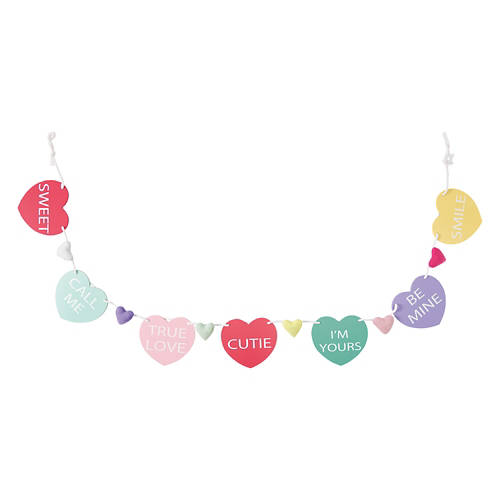 Valentine's Day Garland - Conversation Hearts