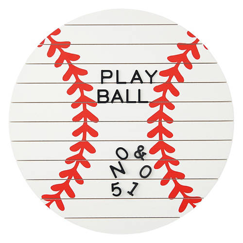 Baseball Shaped Character Letter Board