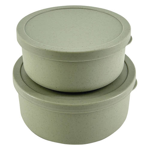 2 Pack Green Round Container Set