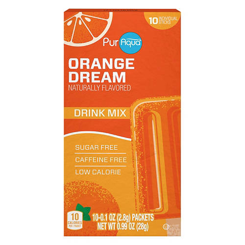 Sugar Free Drink Mix Sticks - Orange Dream, 10 count Product Image Front shot 01