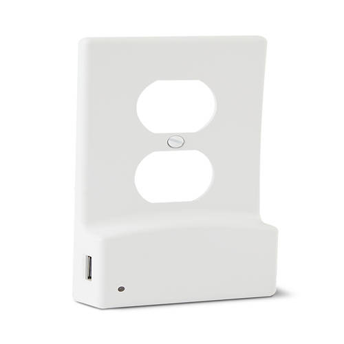 Night Light Wall Plate with Dual USB