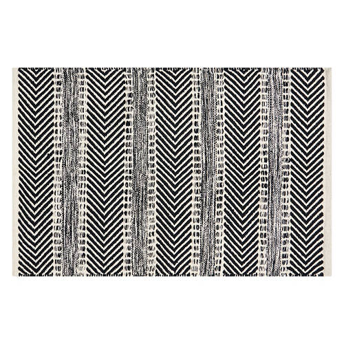 24" x 36" Reversible Woven Accent Rug - Chevron Black