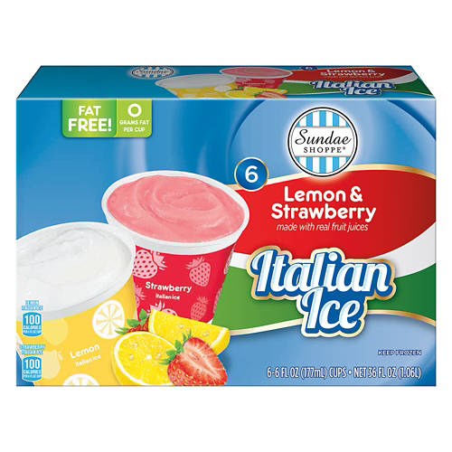Lemon and Strawberry Italian Ice, 36 fl oz Product Image Front shot 01
