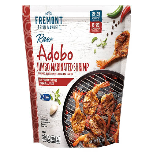 Adobo  Marinated Butterfly Shrimp, 12 oz Product Image Front shot 01