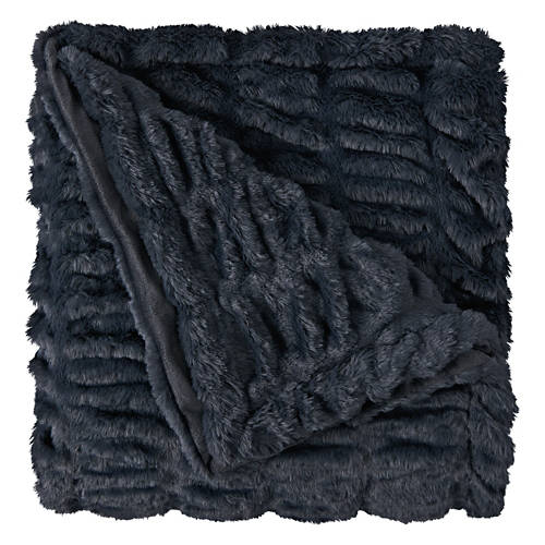 50” x 60” Cozy Throw - Dark Blue Ruched