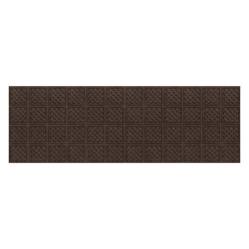 2' x 6' All Purpose Runner - Brown Lattice Squares