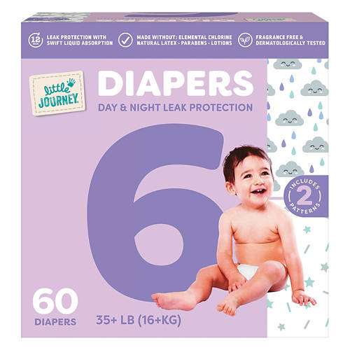 Club Pack Diapers Size 6, 60 count