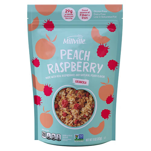 Peach Raspberry Granola, 11 oz Product Image Front shot 01