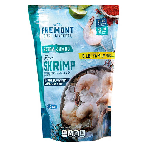 Family Pack Size Raw Shrimp, 2 lb Product Image Front shot 01