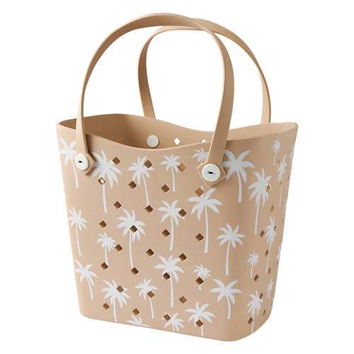 Haul It All Tote - Beige Palm Trees