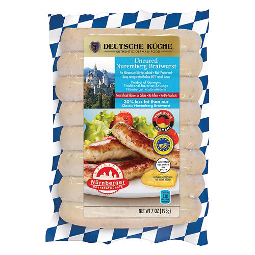 Reduced Fat Uncured Nuremberg Bratwurst, 7 oz