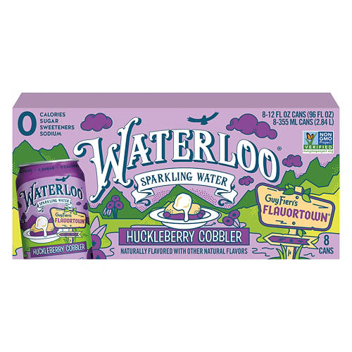 Sugar Free Huckleberry Cobbler Sparkling Water - 8 pack, 12 fl oz Product Image Front shot 01