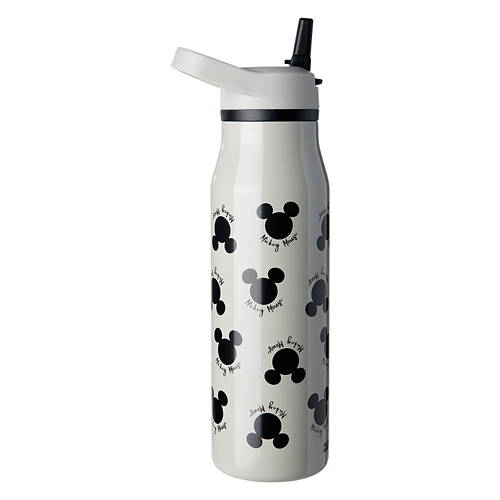 Mickey Mouse Stainless Steel Water Bottle, Light Grey