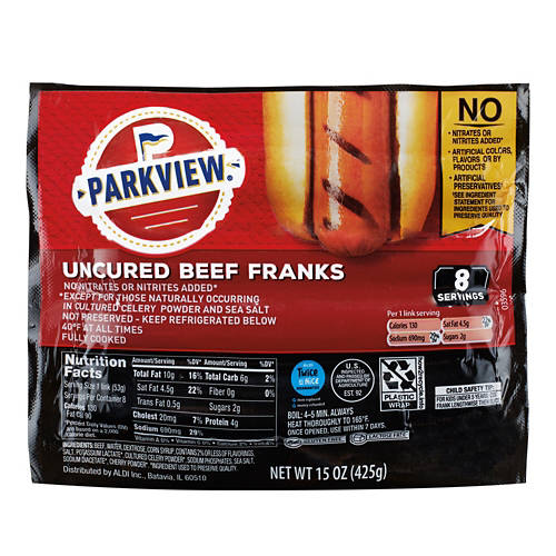 Uncured  Beef Franks, 15 oz
