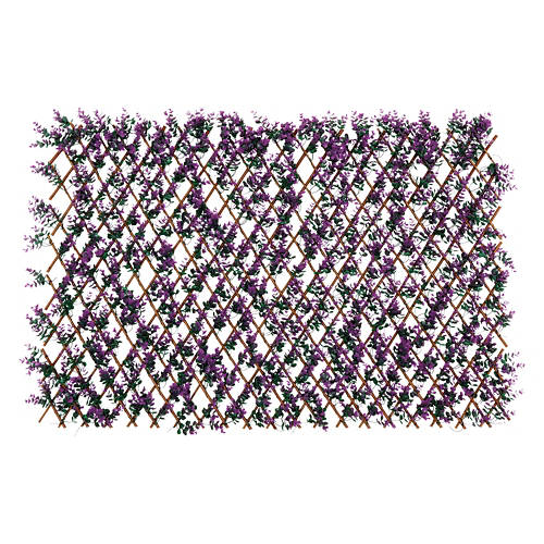 35" x 70" Expanding Faux Leaf Trellis, Violet