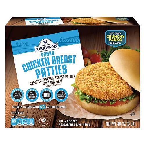 Panko Chicken Breast Patties, 48 oz