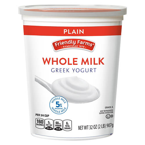 Plain Whole Milk Greek Yogurt, 32 oz